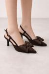 Melo Kahvrengi Slingback Topuklu Ayakkabı