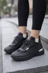 Kadın Siyah Rahat Taban Kadın Spor Ayakkabı