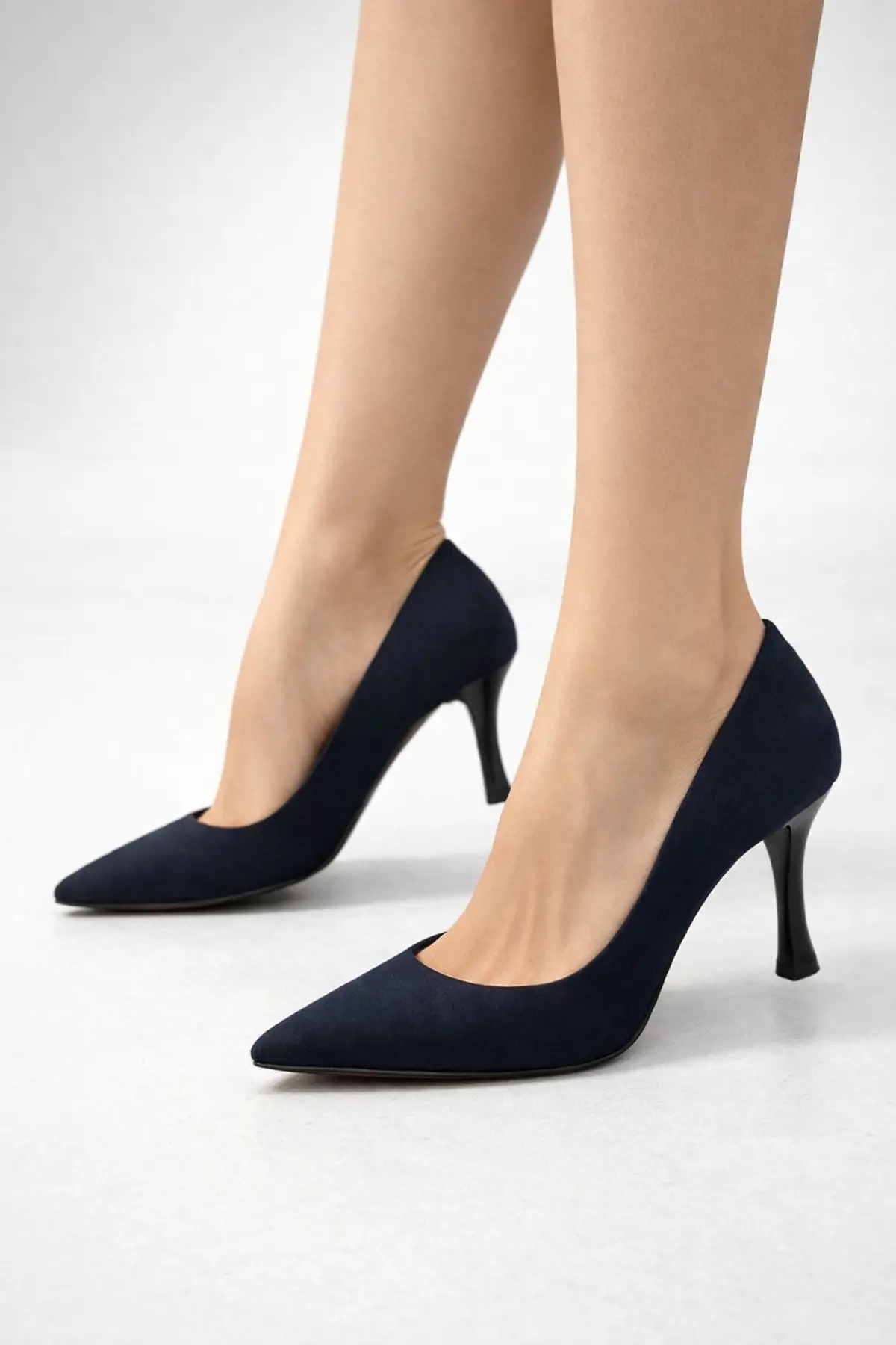 Kadın Lacivert Kadeh Topuk Stiletto